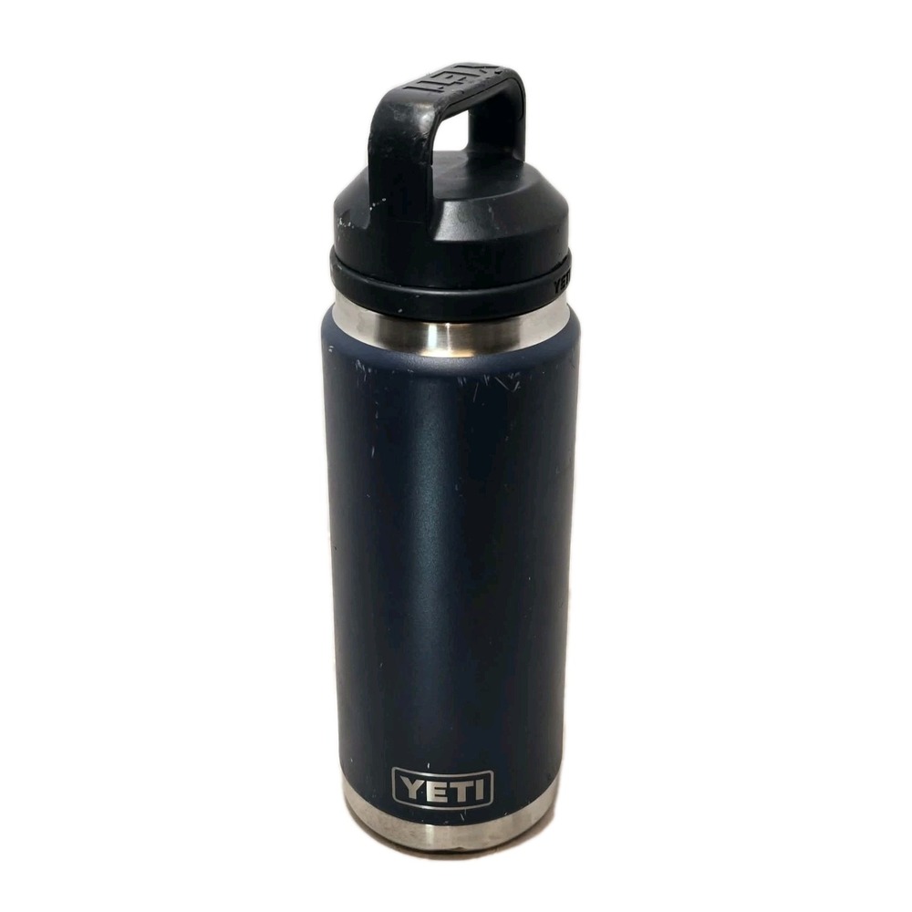YETI Rambler Bottle Navy Blue GUC Vacuum Insulated Water Bottle 🧊